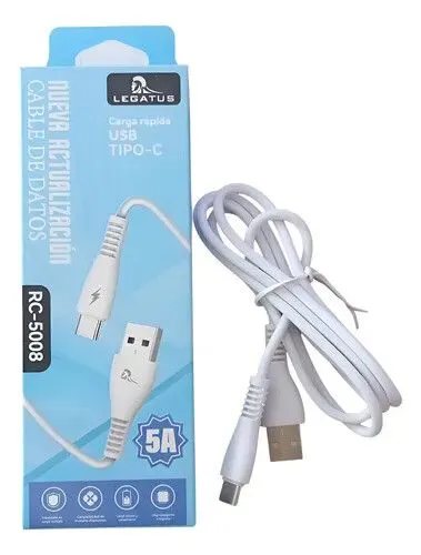 CABLE USB LEGATUS - TIPO C - 5A - RC5008 / RC-5008 - CARGA RAPIDA