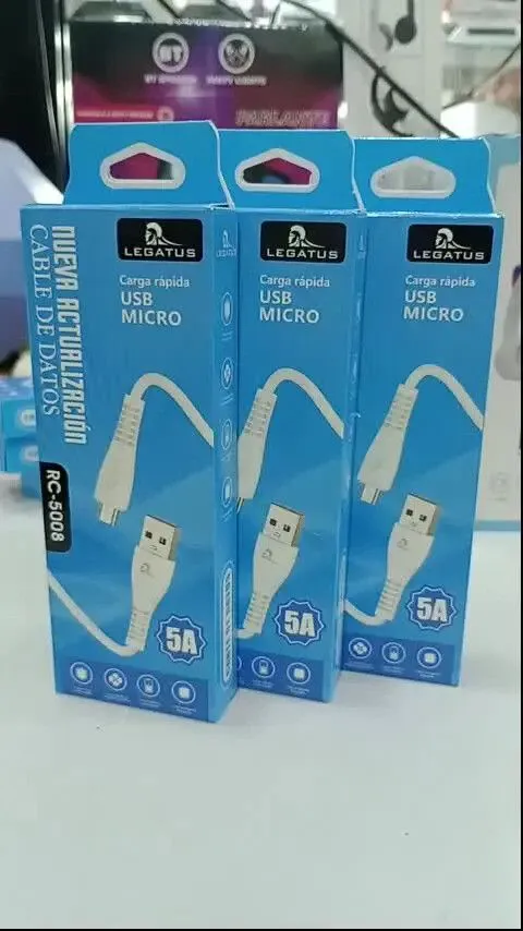 CABLE USB LEGATUS - V8 - 5A - RC5008 / RC-5008 - CARGA RAPIDA