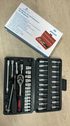 CAJA DE HERRAMIENTAS 46 PIEZAS - CAJA NEGRA - GJ46 / GJ-46