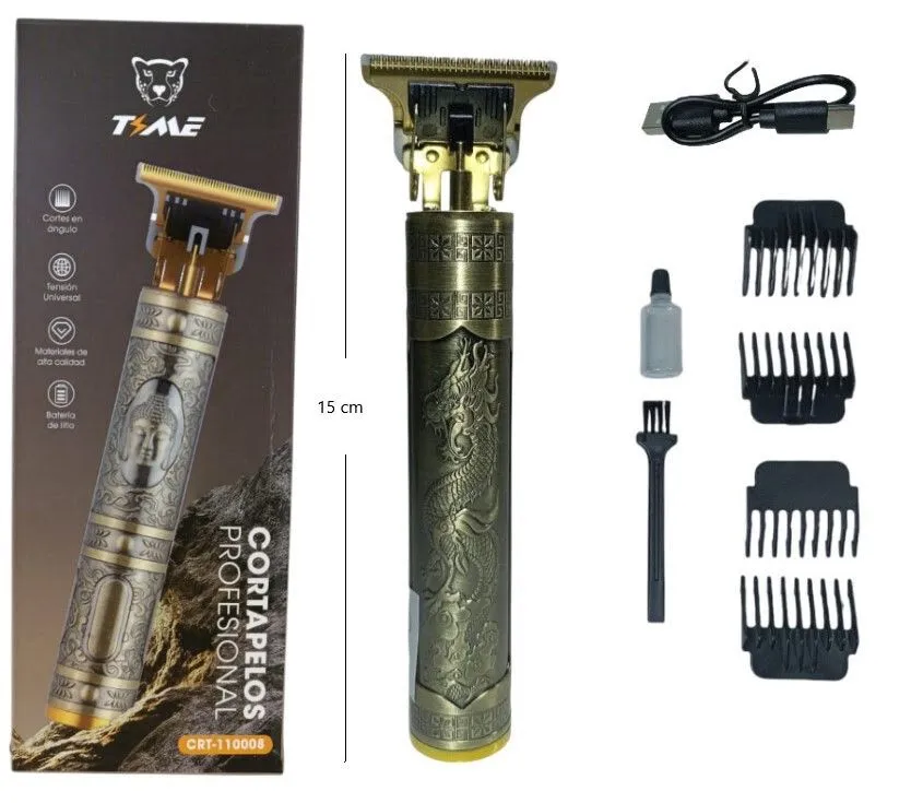 CORTADORA DE PELO RECARGABLE DORADO J8/J9 ( METAL) CRT110008 - CRT-110008