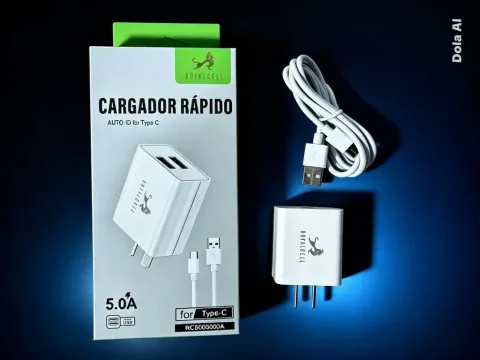 CARGADOR ROYAL TIPO C - 5A - 2 USB CABLE DESMONTABLE - RC5005000A