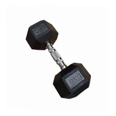 Mancuerna hexagonal engomada  9kg