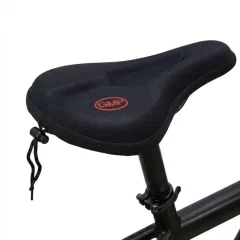 Funda cubre asiento para bicicleta gel con reflectante NEGRA