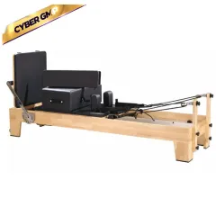 Cama De Pilates Reformer Madera Profesional + Box , Tabla de Salto y Tabla de Extension