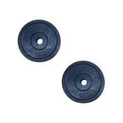 Discos Fundición Engomados 5 kg P/ Barra 30mm Pesas Gym -PAR