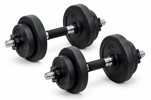Entrena con mancuernas
