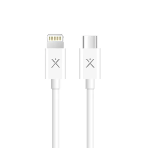 CABLE USB X-096 SPIN TIPO C A LIGHTNING - XAEA - BLANCO
