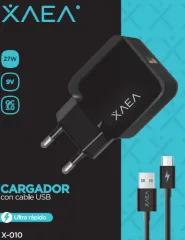 CARGADOR RED X-010 CABLE  C - XAEA NEGRO