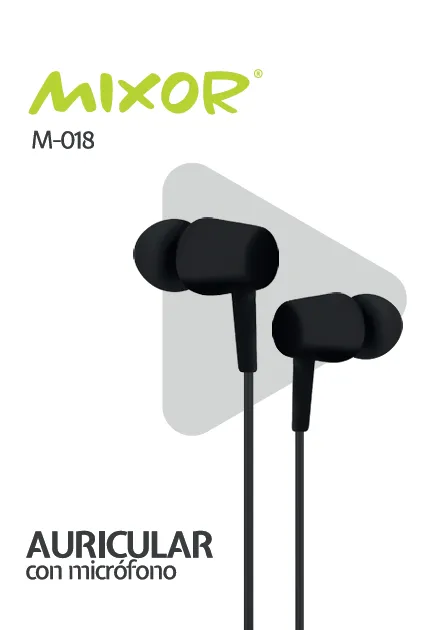 AURICULARES CON MICROFONO M-018 - MIXOR - NEGRO