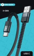 CABLE USB X-089 TIPO C - XAEA - PLATA