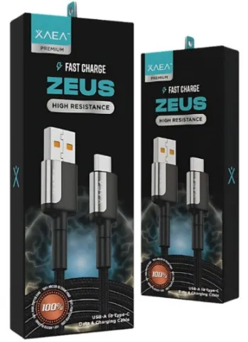 CABLE USB TIPO C X-103C - ZEUS - XAEA - PLATEADO