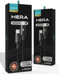 CABLE TIPO C - C  X-105C - HERA (1,5mt)  - XAEA - NEGRO