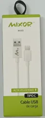 CABLE DE CARGA M-073 TIPO C - MIXOR - BLANCO
