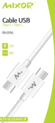 CABLE TIPO C A TIPO C M-096 - MIXOR - BLANCO