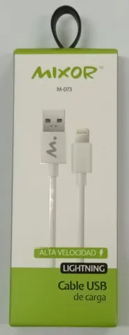 CABLE DE CARGA M-073 CABLE LIGHTNING - MIXOR - BLANCO