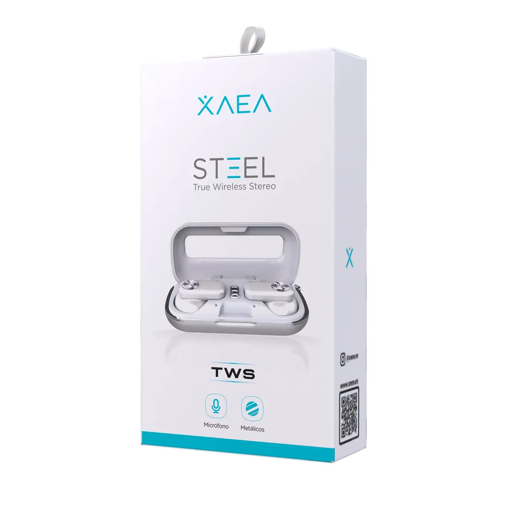 AURICULAR MANOS LIBRES TWS X-102 STEEL XAEA BLANCO