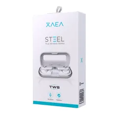 AURICULAR MANOS LIBRES TWS X-102 STEEL  XAEA BLANCO