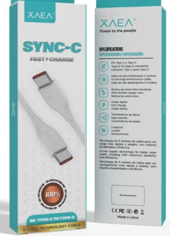 CABLE TIPO C A TIPO C MODO-141 SYNC-C - ONLY - BLANCO