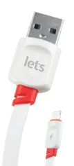 CABLE USB L-093 LIGHTNING - LETS - BLANCO