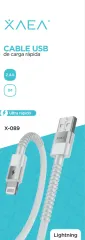 CABLE USB X-089 LIGHTNING - XAEA - BLANCO