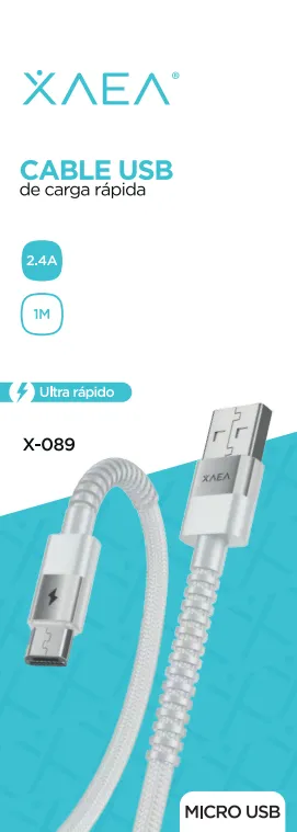 CABLE USB X-089 MICRO - XAEA - BLANCO