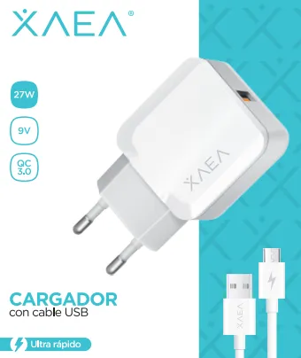 CARGADOR RED X-010 CABLE  C - XAEA BLANCO