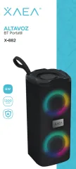ALTAVOZ BT C/LUZ 6W  X-882 - XAEA - NEGRO