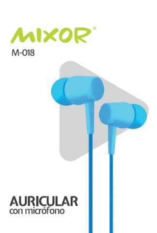 AURICULARES CON MICROFONO M-018 - MIXOR - AZUL