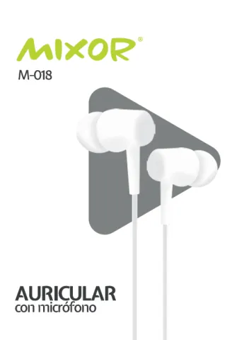 AURICULARES CON MICROFONO M-018 - MIXOR - BLANCO