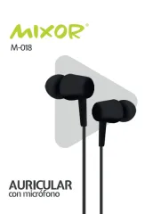AURICULARES CON MICROFONO MODM-018 - MIXOR - NEGRO