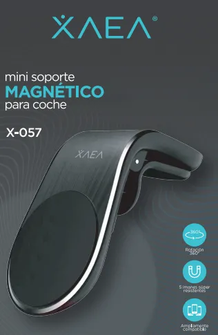 SOPORTE DE COCHE MAGNETICO X-057 XAEA - NEGRO