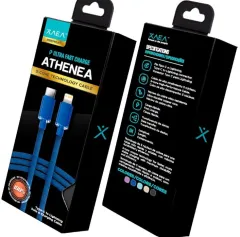 CABLE TIPO C - LIGHTNING MODX-098 - ATHENEA - XAEA - AZUL METAL