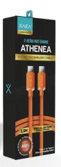 CABLE ATHENEA TIPO C-C EDICION ESPECIAL MODX-00F3 - XAEA - NARANJA
