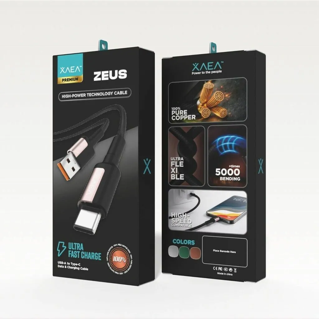 CABLE ZEUS TIPO USB-TIPO C MODX-00ME - XAEA - CHAMPAGNE