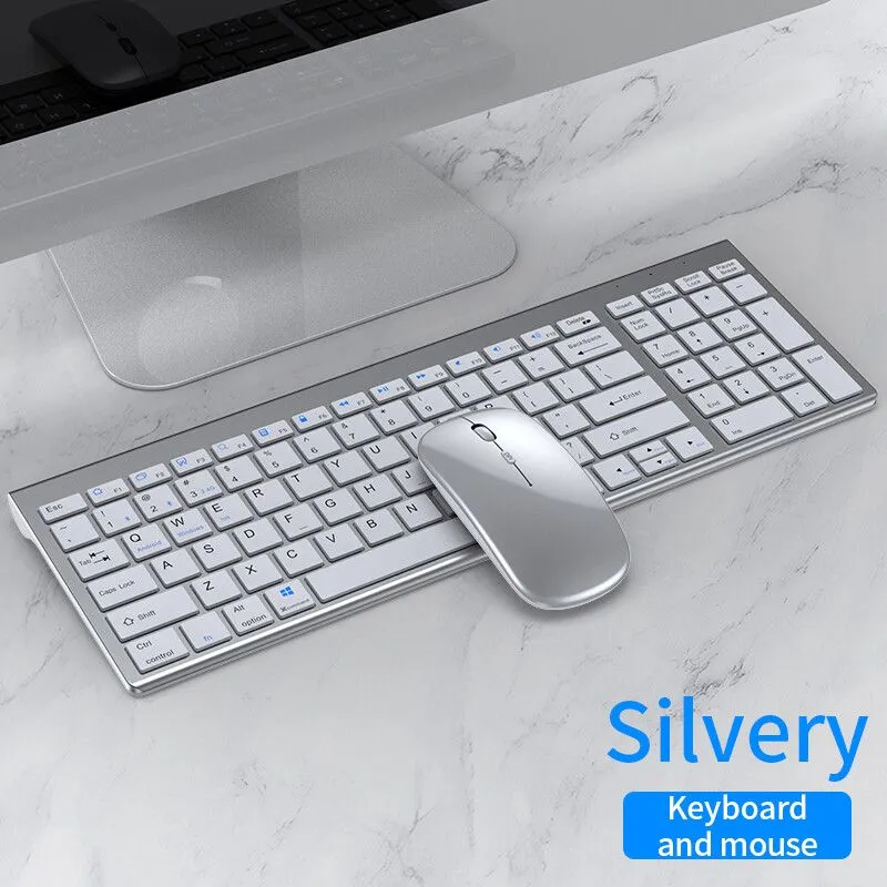 KIT TECLADO Y RATÓN INALÁMBRICO BT+2.4G MODX-013I - XAEA - PLATA