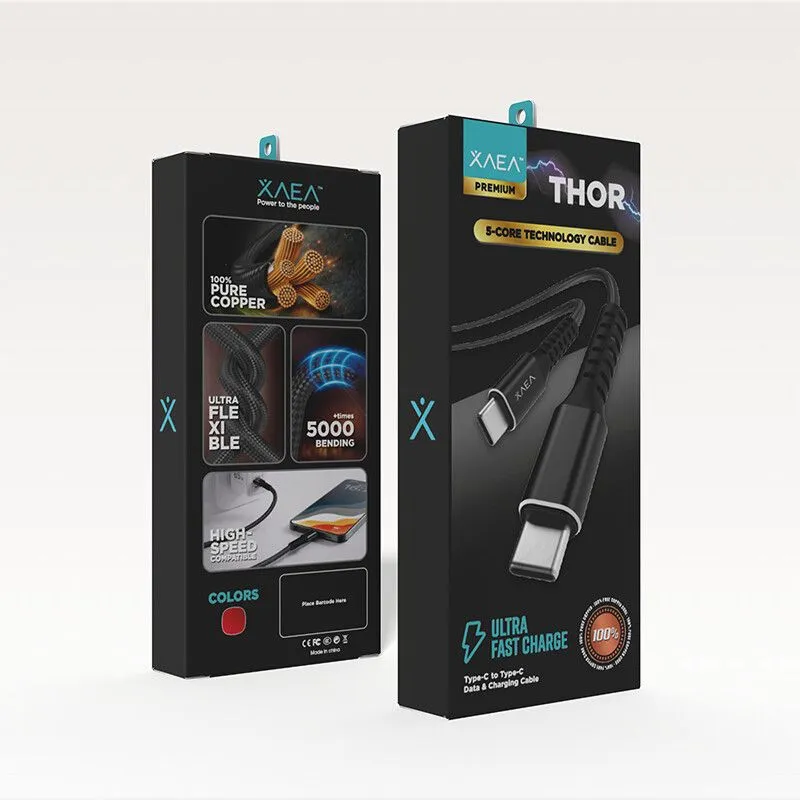CABLE THOR TIPO C-TIPO C MODX-00MM - XAEA - NEGRO