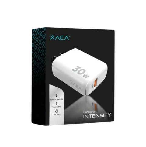 ADAPTADOR-CARGADOR 220V MODX-C015 - INTENSIFY - 1USB 1TC - XAEA - BLANCO