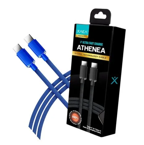 CABLE TIPO C - TIPO C MODX-097 - ATHENEA - XAEA - AZUL METAL