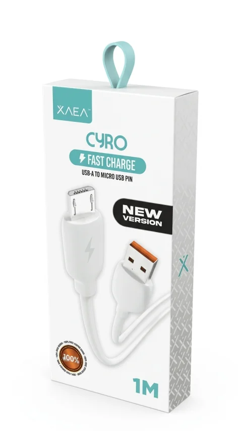 CABLE CYRO TIPO USB-V8 MODX-00J9 - XAEA - BLANCO