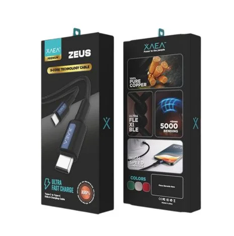 CABLE ZEUS TIPO C-TIPO C MODX-00MC - XAEA - AZUL METAL