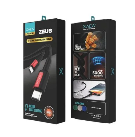 CABLE ZEUS TIPO C-TIPO C MODX-00MC - XAEA - ROJO