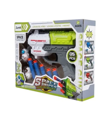 PISTOLA ESPACIAL MULTIDARDOS SARZ-006 - ZUMO - VERDE