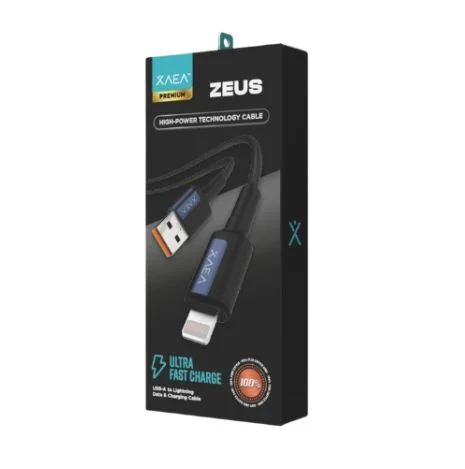 CABLE ZEUS TIPO USB-LIGHTNING MODX-00MF - XAEA - AZUL METAL