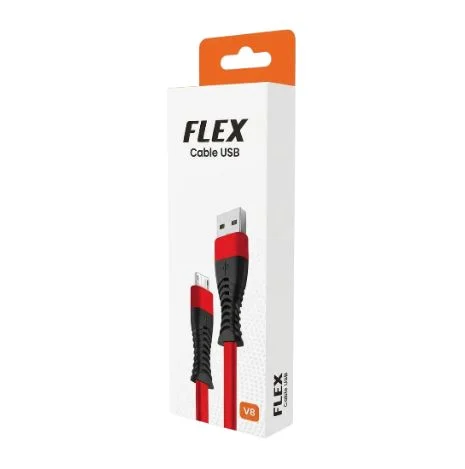 CABLE USB MOD 121 - YEXA - V8 - ROJO