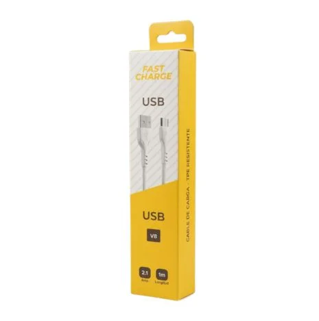 CABLE USB MOD 124 ECO CLASSIC - YEXA - V8 - BLANCO