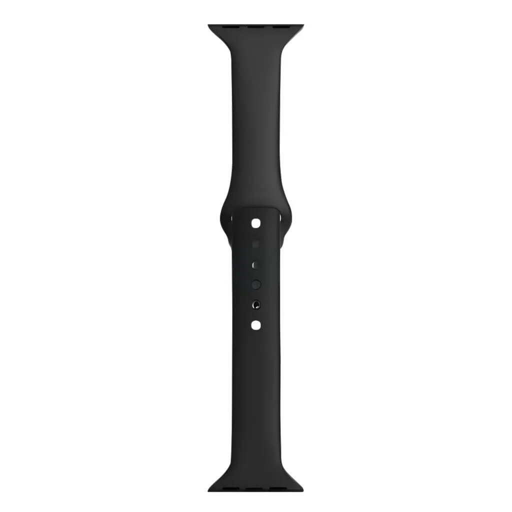 MALLA RELOJ MODS-752 SILICONA LISA 38 - ST - NEGRO