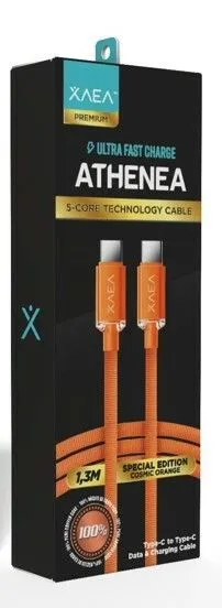 CABLE ATHENEA TIPO C-C EDICION ESPECIAL MODX-00F3 - XAEA - NARANJA