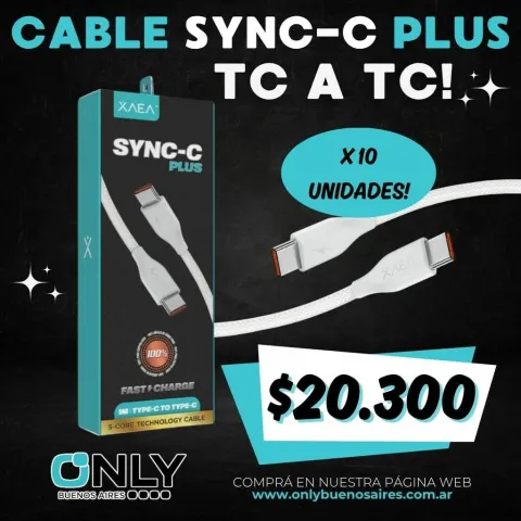 COMBO CABLE SYNC-C PLUS x 10 UNIDADES