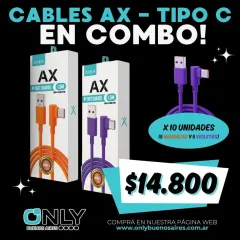 COMBO CABLES AX-002C x 10 UNIDADES