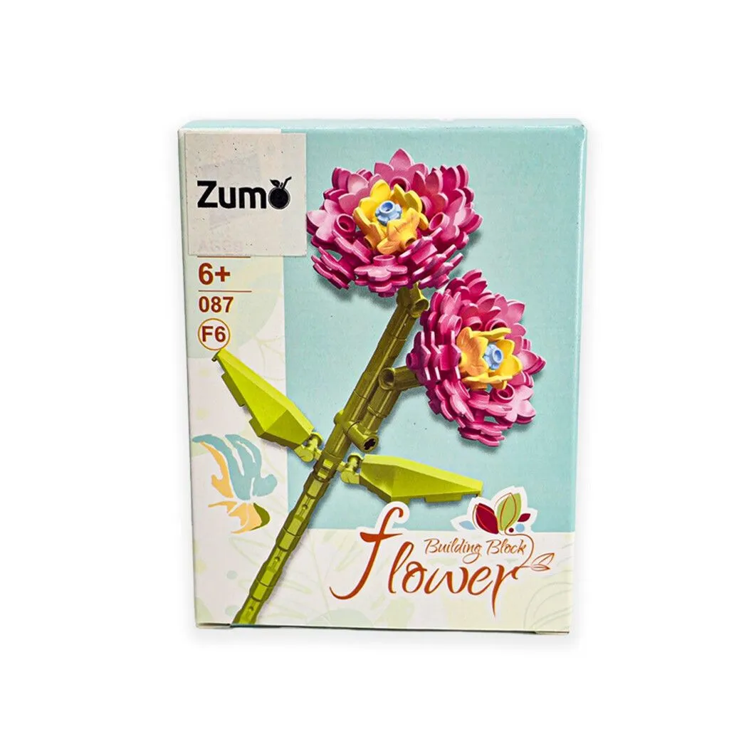 ENCASTRABLE FLOR DE TREBOL FLORIDO JDMZ-107 - ZUMO - ROJO